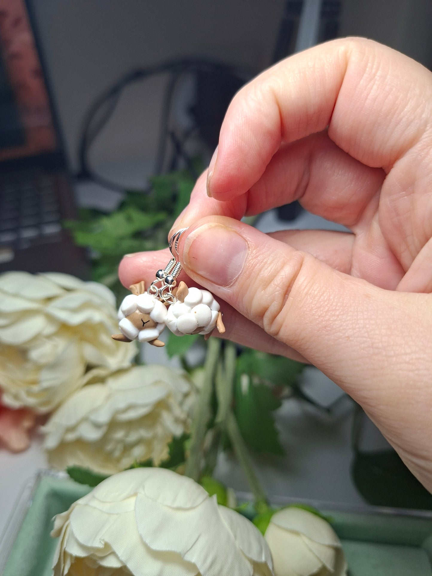sheep danling earrings