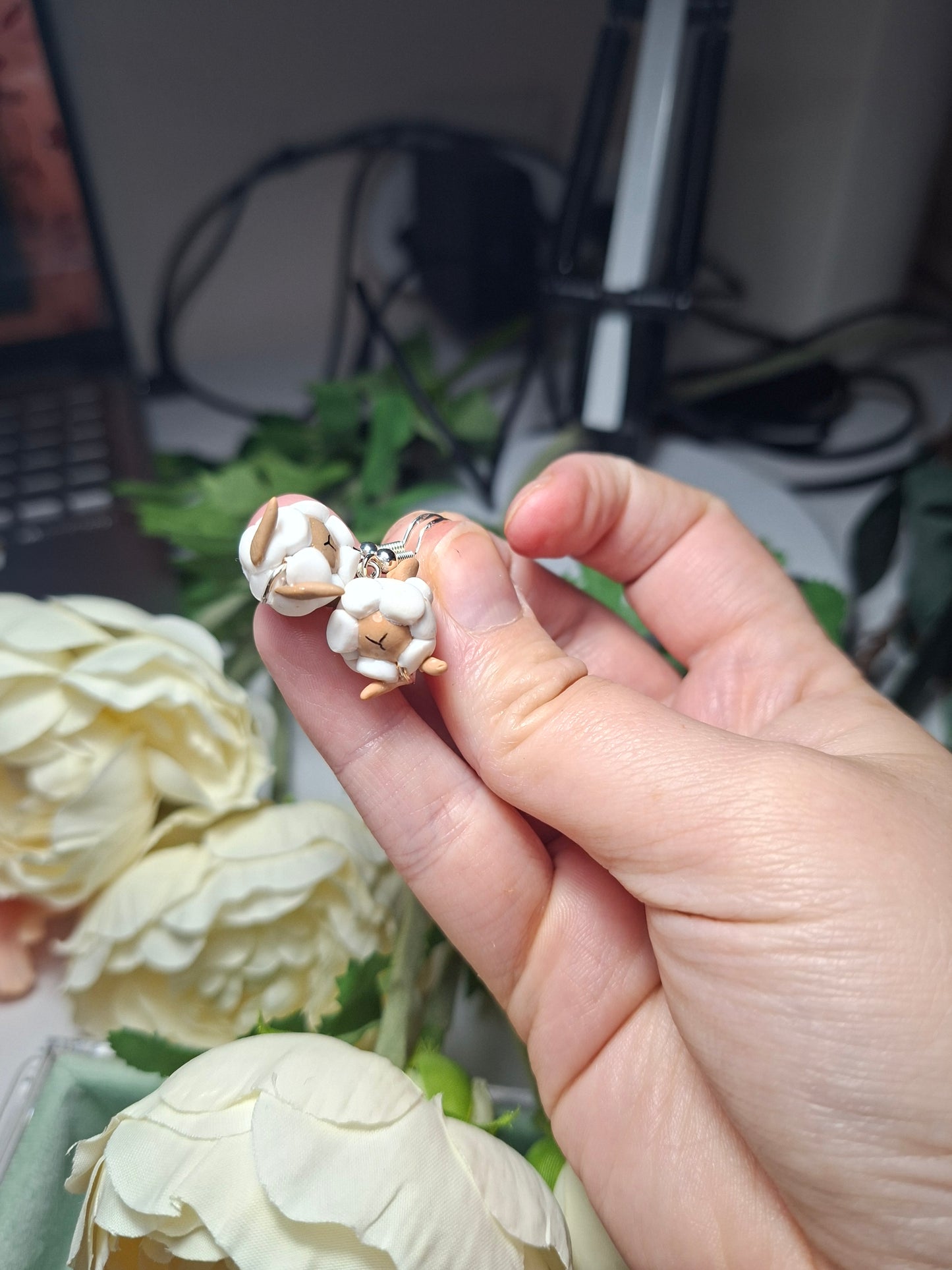 sheep danling earrings