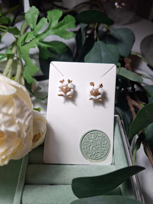 sheep stud earrings