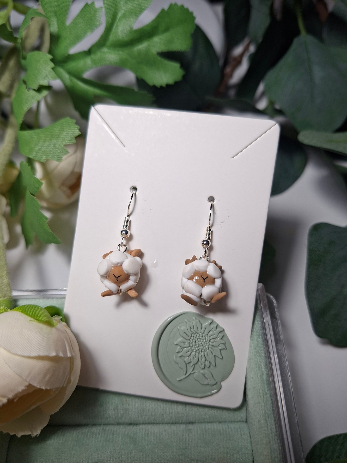 sheep danling earrings
