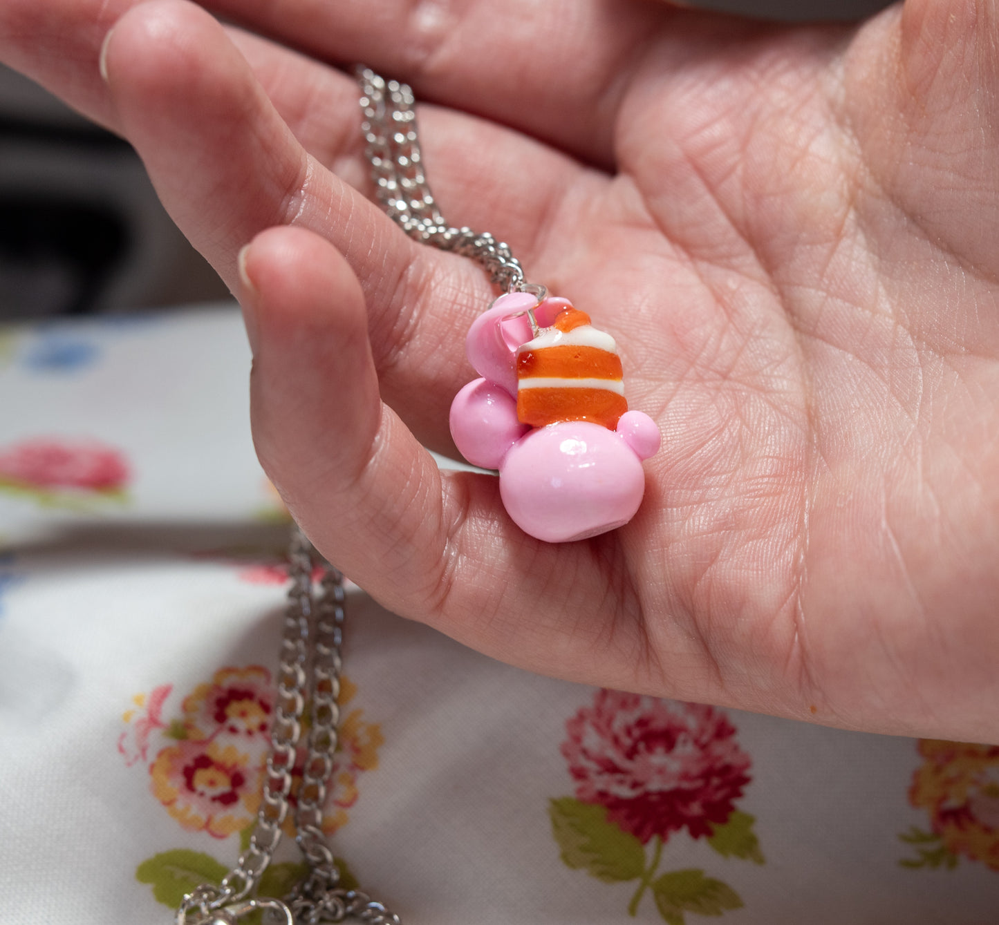 Stephany Hoppy Carrot Cake bunny necklace