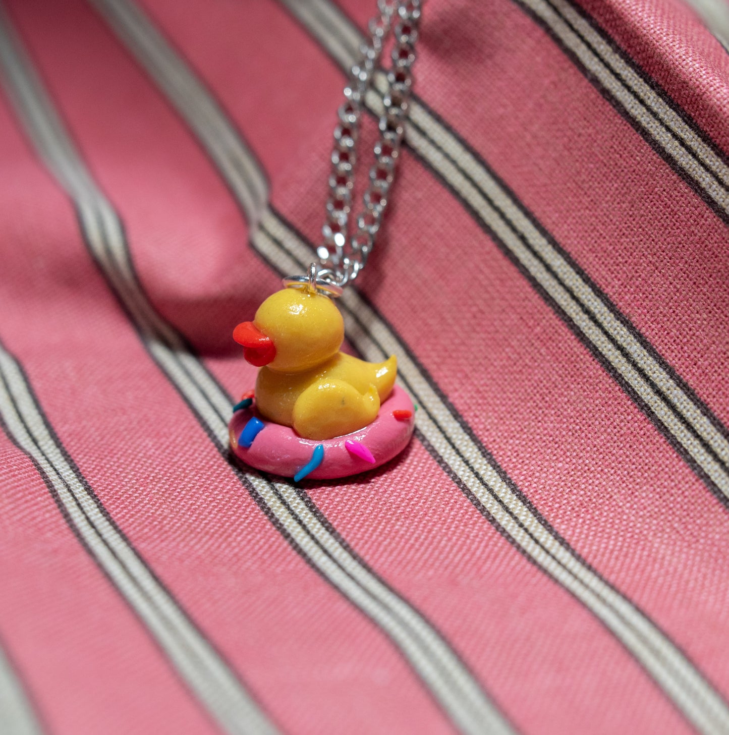 Sue the Donut Duckie necklace