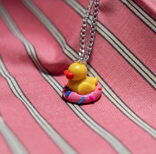 Sue the Donut Duckie necklace