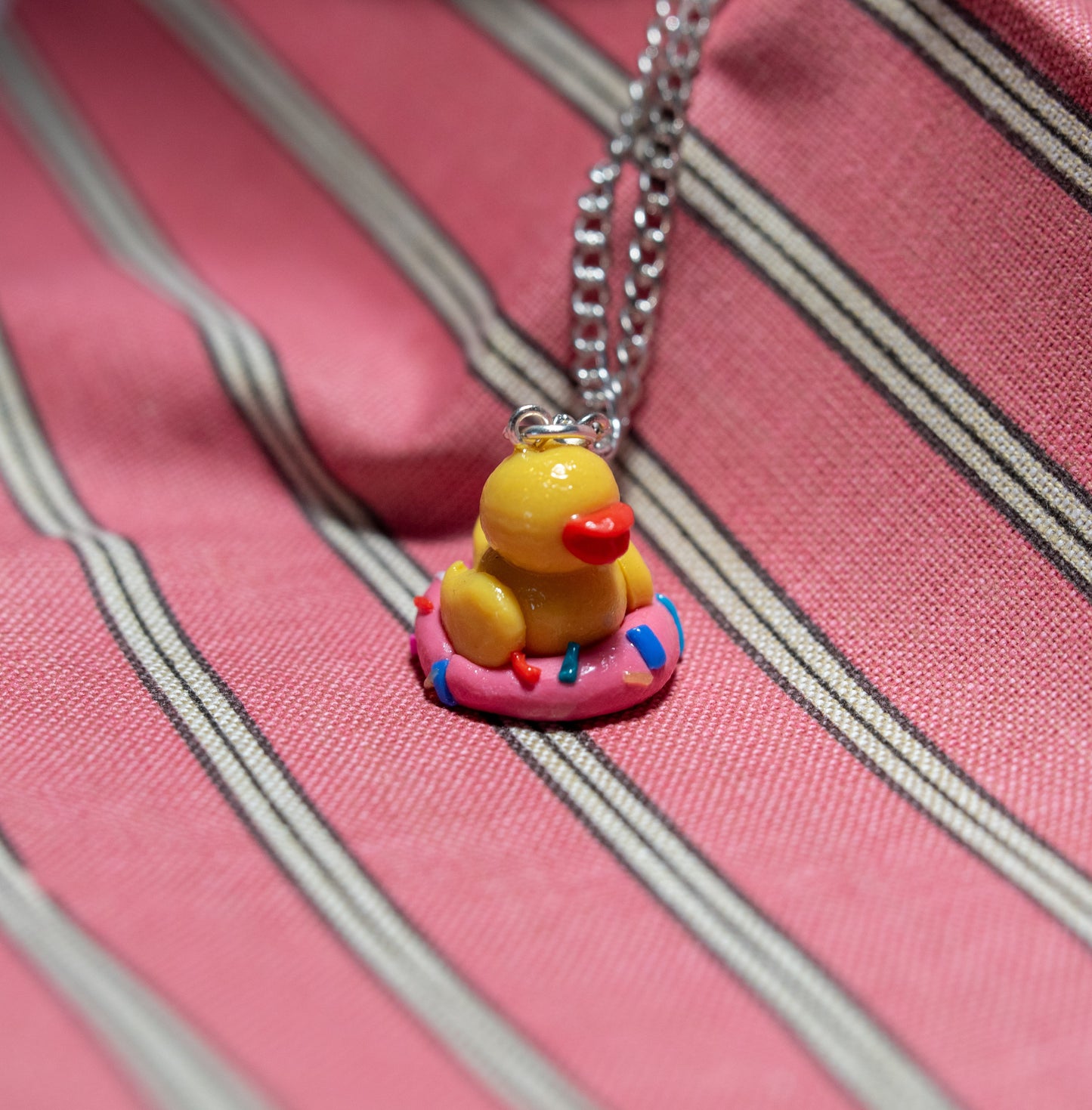 Sue the Donut Duckie necklace