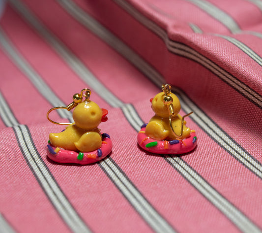 Sue the Donut Duckie Earrings