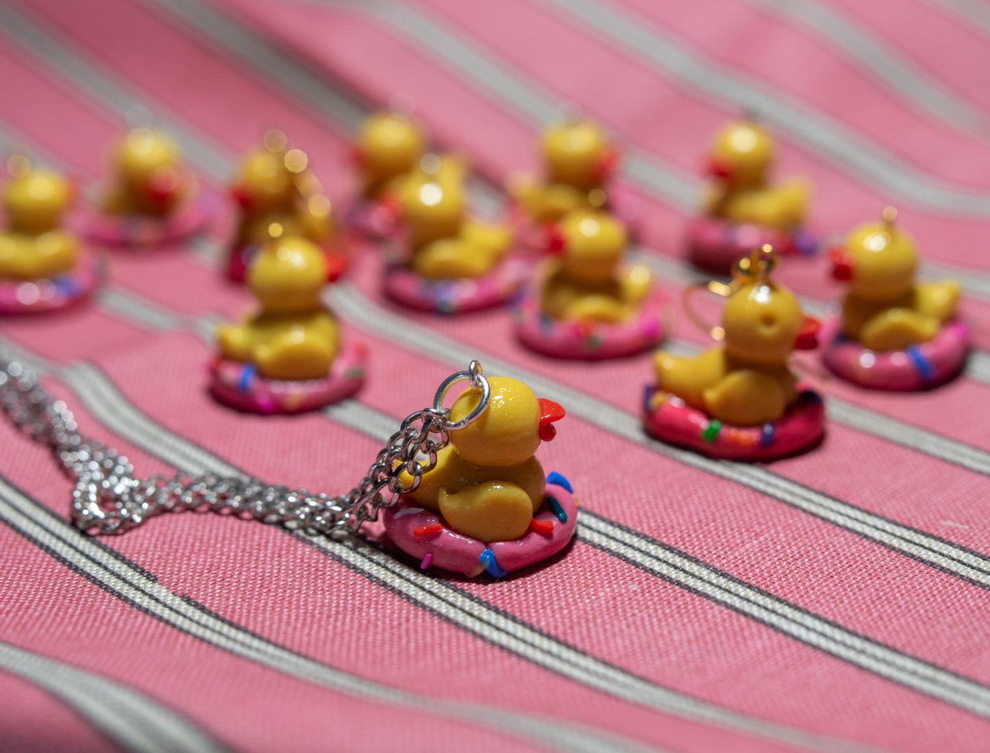 Sue the Donut Duckie necklace