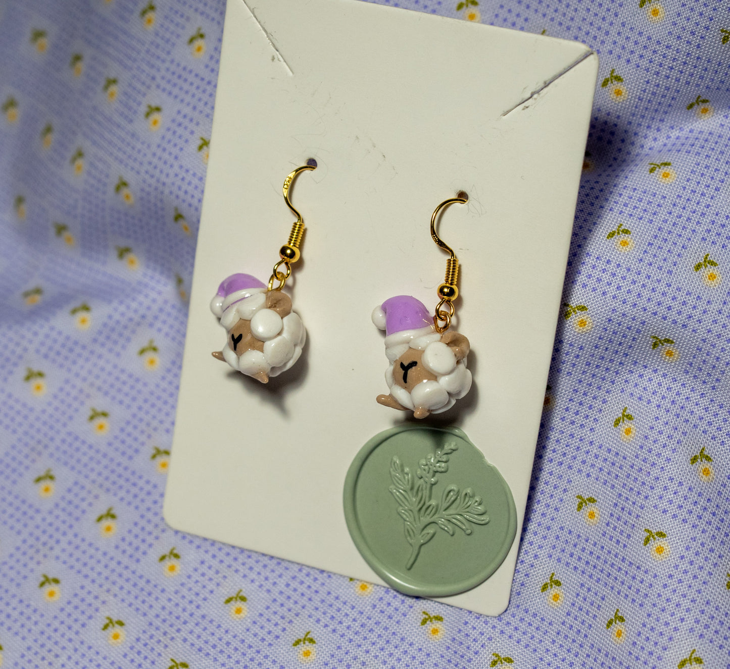 Barrrrrbra the Slumber Sheep earrings
