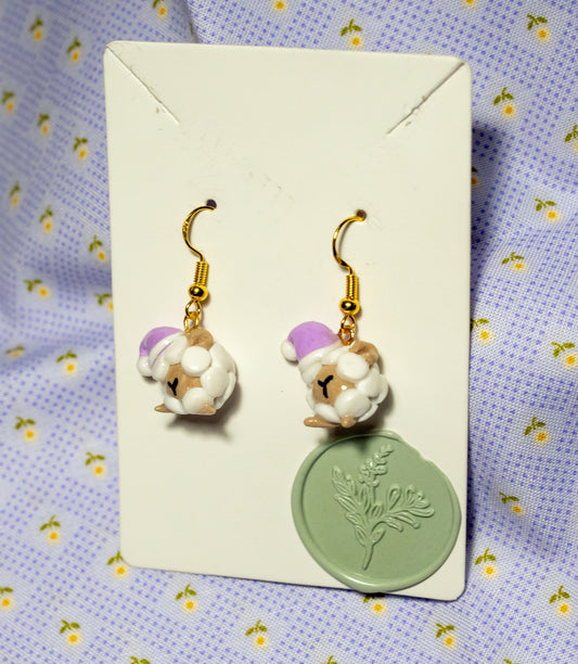 Barrrrrbra the Slumber Sheep earrings